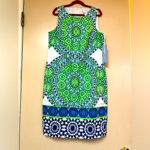 London Times Sleeveless Shift Dress NWT Size 4